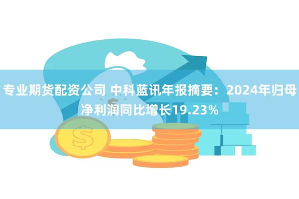 专业期货配资公司 中科蓝讯年报摘要：2024年归母净利润同比增长19.23%