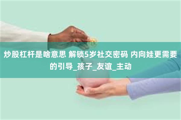 炒股杠杆是啥意思 解锁5岁社交密码 内向娃更需要的引导_孩子_友谊_主动